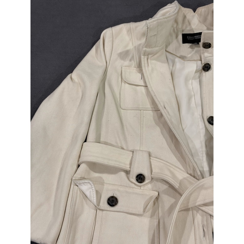 Donnybrook Trench Coat Womens 16 Beige Lined Belted Button Front Casual Outdoor - Picture 6 of 15